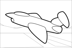 Jet Outline Clip Art